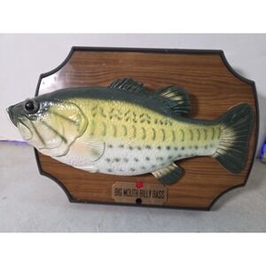 Vintage Gemmy 1999 Big Mouth Billy Bass Singing Fish Works With Issues FOR PARTS